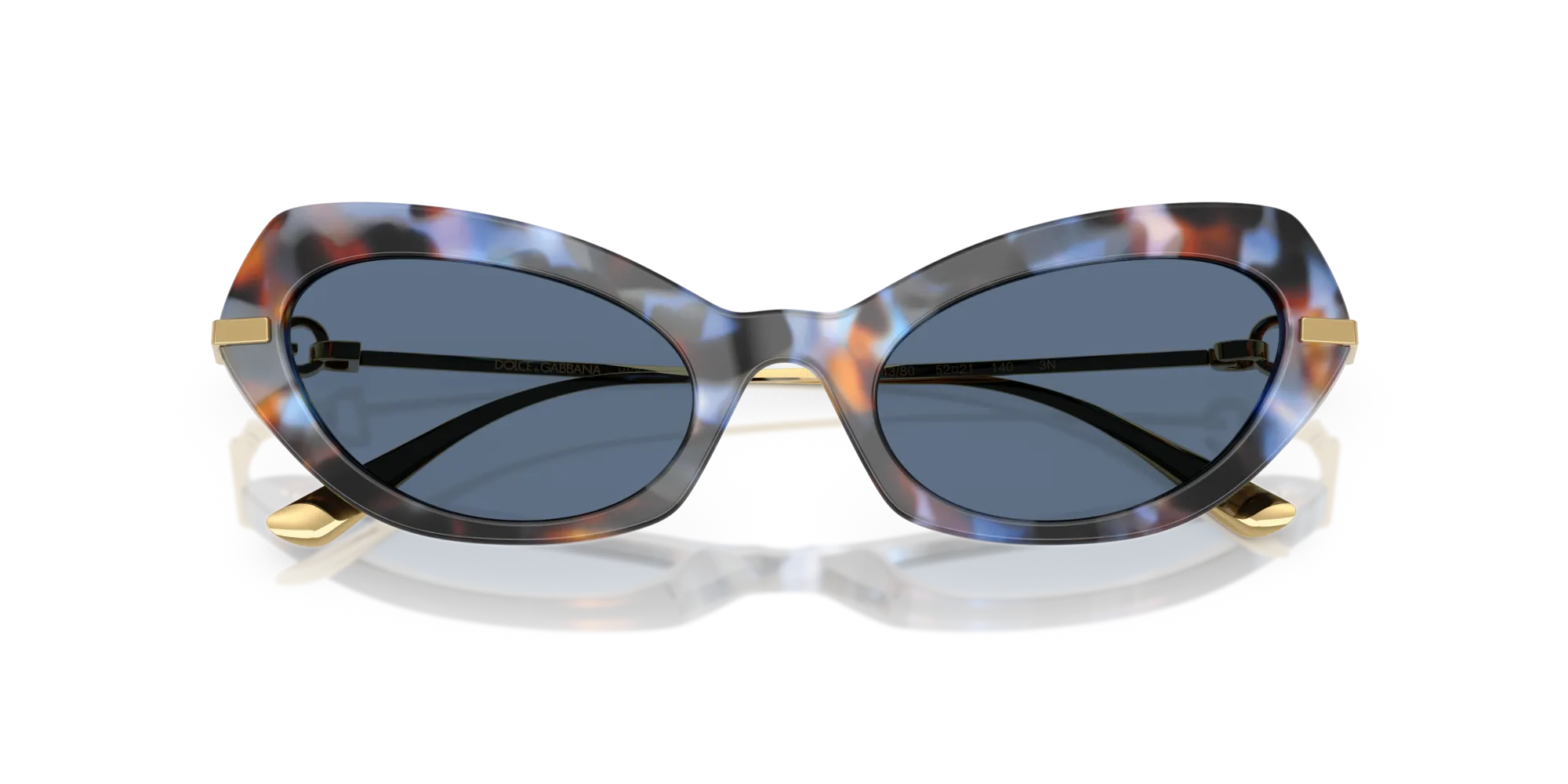 Dolce & Gabbana DG4473 344380 Occhiali da sole Acetato Blu Blu Farfalla Normale - immagine 2