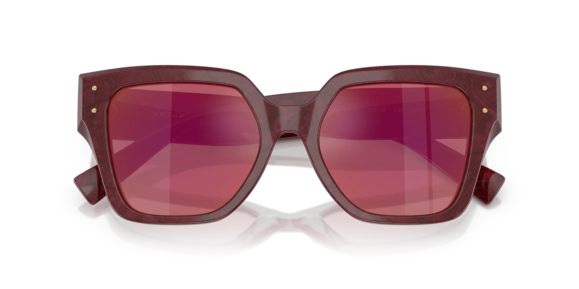 Dolce & Gabbana DG4471 3442D0 Occhiali da sole Acetato Multi-colore Viola Squadrata Specchiate - immagine 2