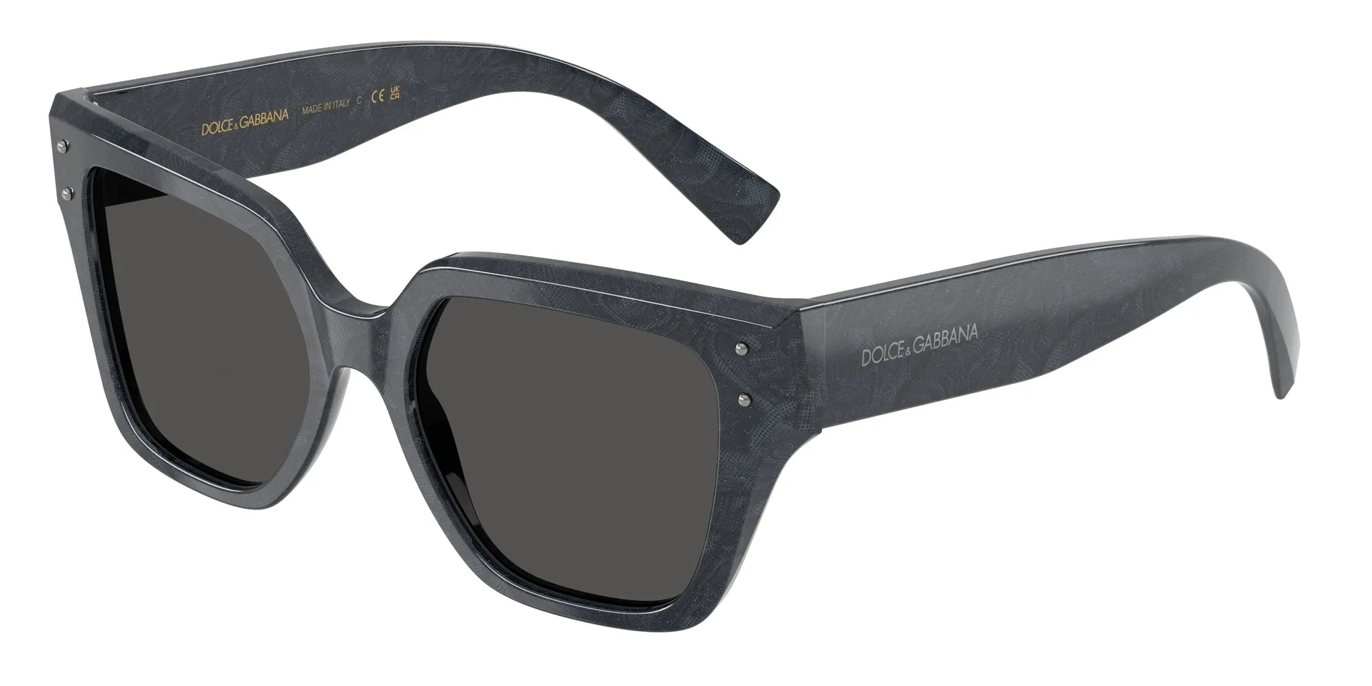 Dolce & Gabbana DG4471 344187 Occhiali da sole Acetato Multi-colore Grigio Squadrata Normale - immagine 1