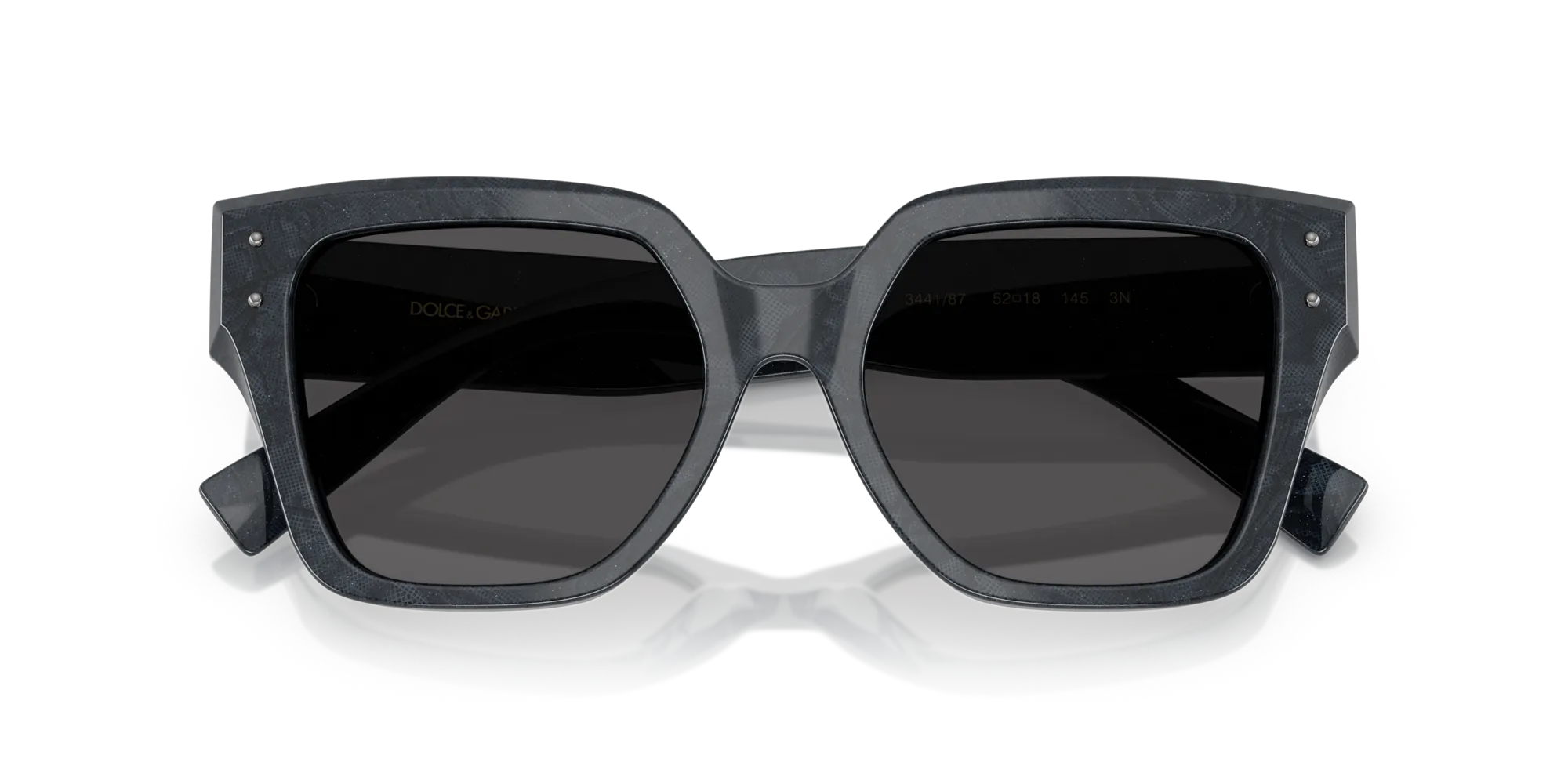 Dolce & Gabbana DG4471 344187 Occhiali da sole Acetato Multi-colore Grigio Squadrata Normale - immagine 2
