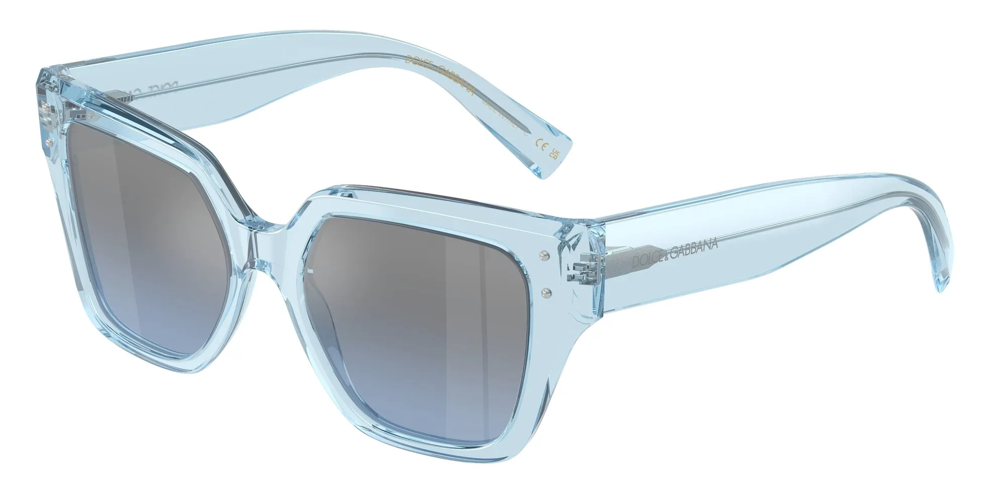 Dolce & Gabbana DG4471 33227C Occhiali da sole Acetato Blu Squadrata Normale Sfumato - immagine 1