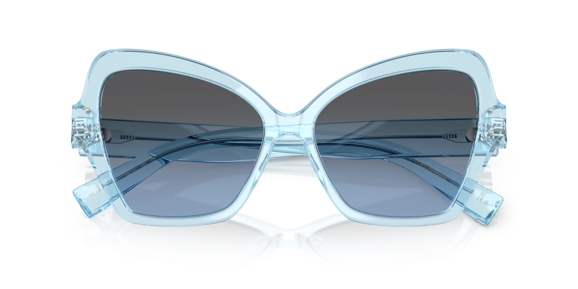 Dolce & Gabbana DG4463 33227C Occhiali da sole Acetato Blu Farfalla Normale Sfumato - immagine 2