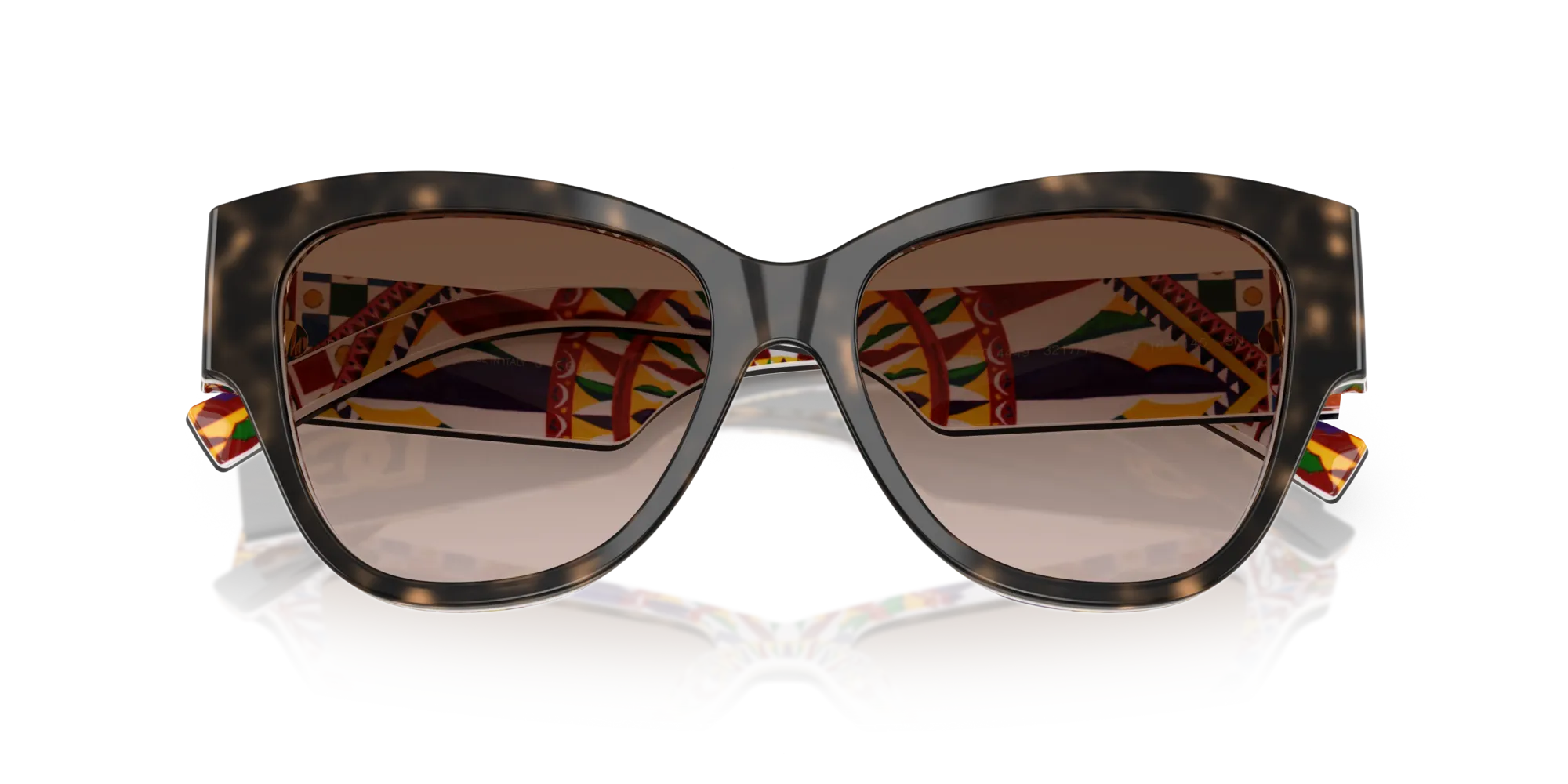 Dolce & Gabbana DG4449 321713 Occhiali da sole Acetato Tartaruga Marrone Farfalla Normale Sfumato - immagine 2