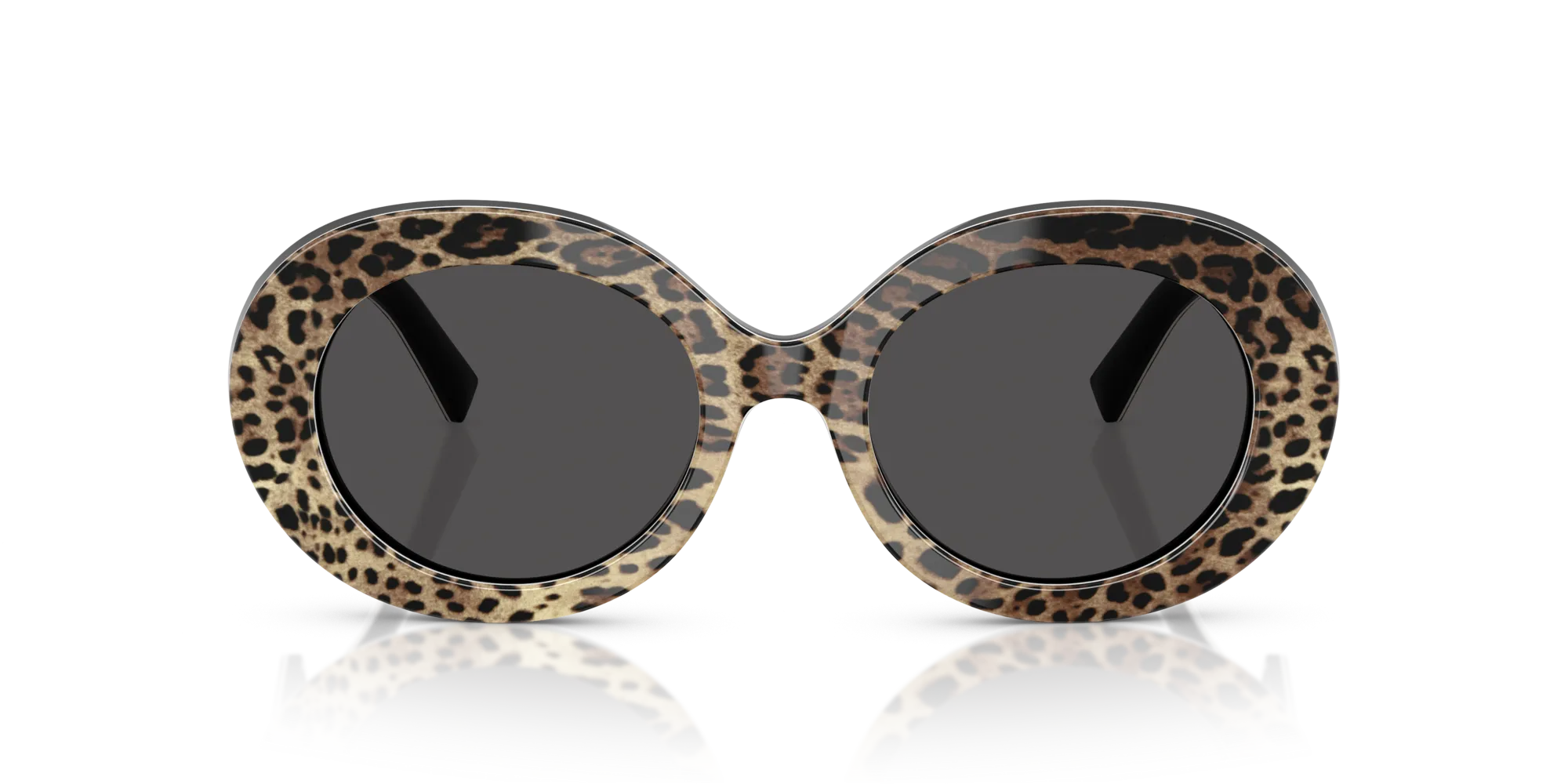 Dolce & Gabbana DG4448 316387 Occhiali da sole Acetato Nero Grigio Rotonda Normale - immagine 3