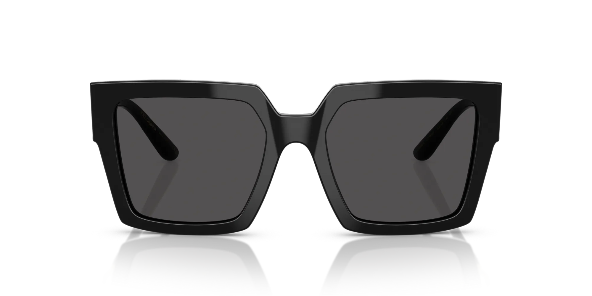 Dolce & Gabbana DG4446B 335587 Occhiali da sole Acetato Nero Grigio Squadrata Normale - immagine 3