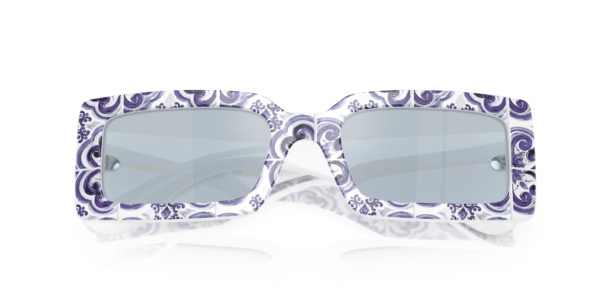 Dolce & Gabbana DG4416 345155 Occhiali da sole Acetato Marrone Azzurro Squadrata Specchiate - immagine 2