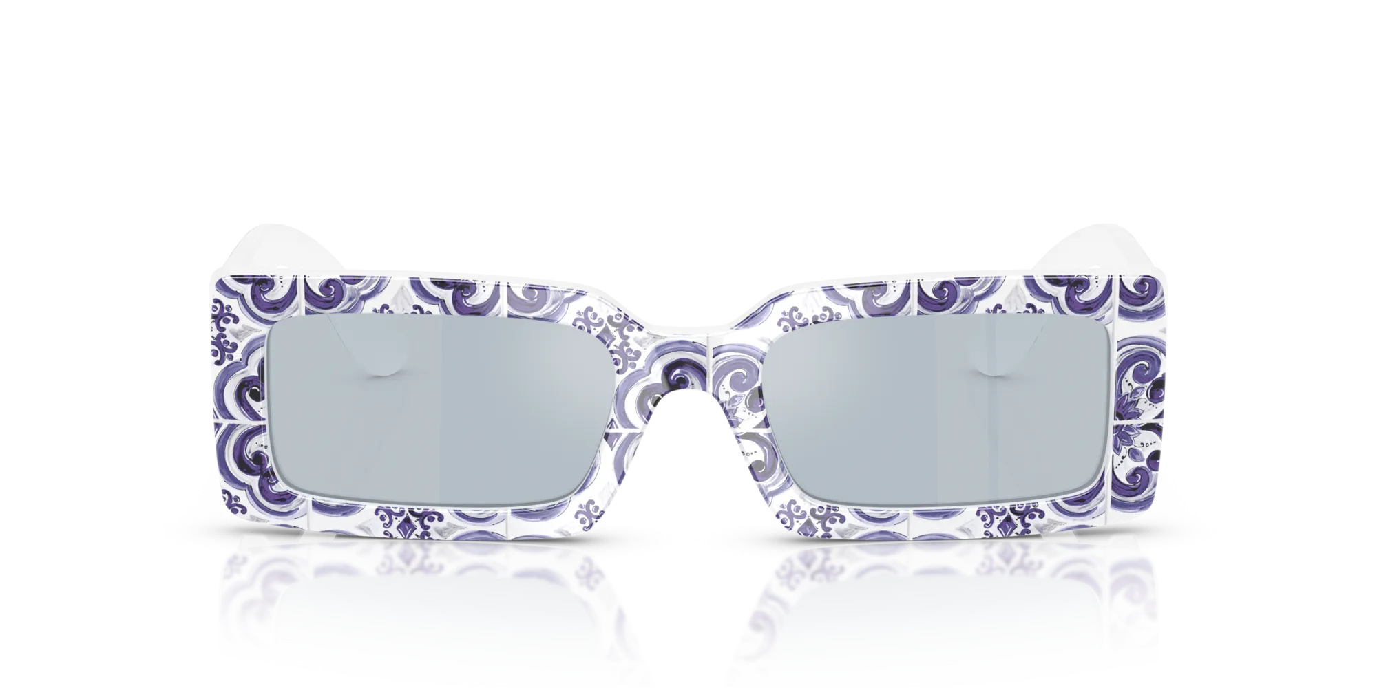 Dolce & Gabbana DG4416 345155 Occhiali da sole Acetato Marrone Azzurro Squadrata Specchiate - immagine 3