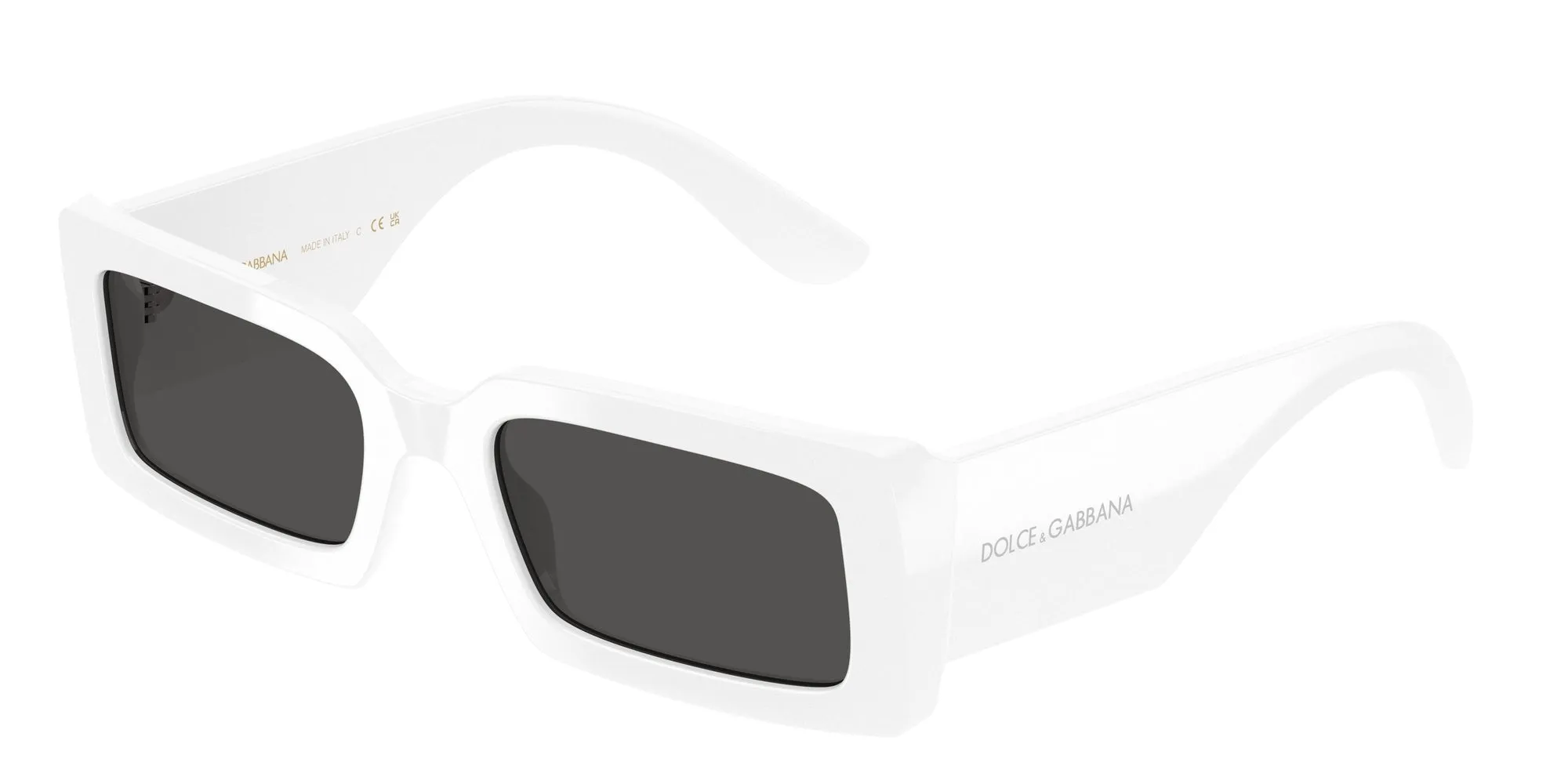 Dolce & Gabbana DG4416 303487 Occhiali da sole Acetato Bianco Grigio Squadrata Normale - immagine 1