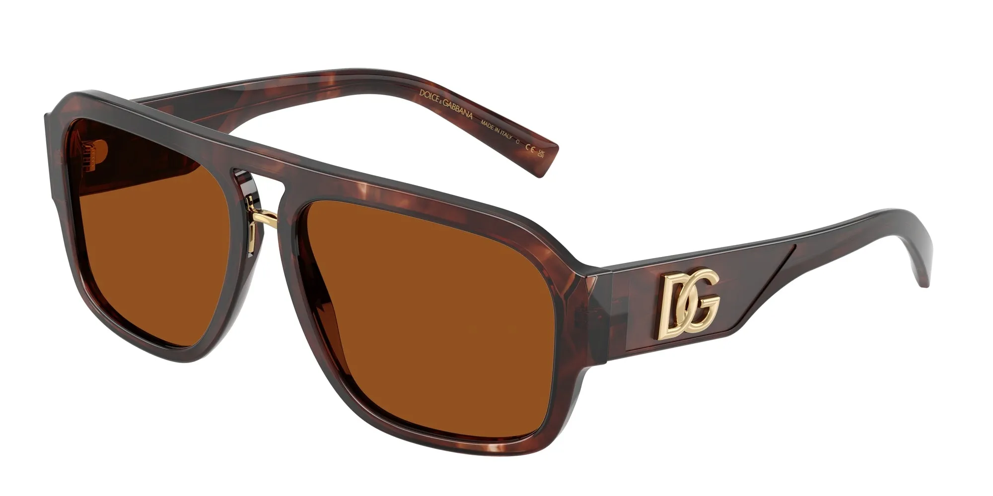 Dolce & Gabbana DG4403 322273 Occhiali da sole Acetato Rosso Marrone Pilot Normale - immagine 1