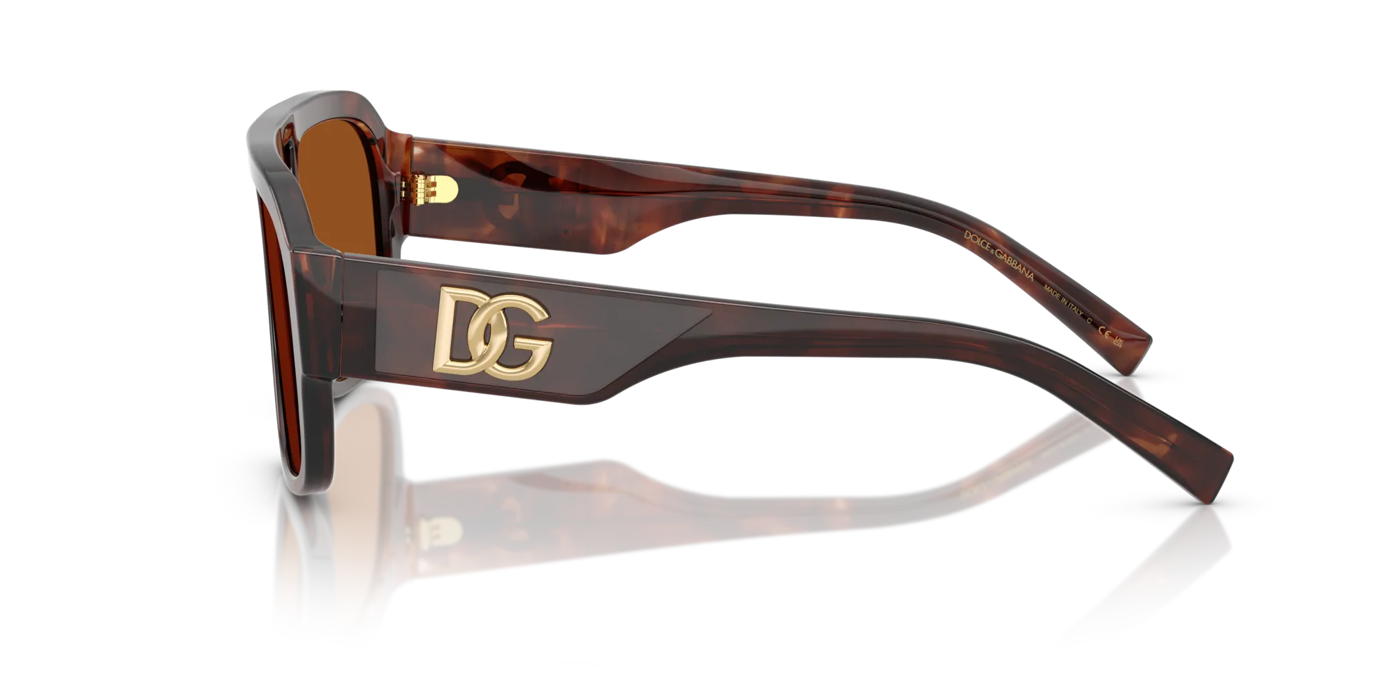Dolce & Gabbana DG4403 322273 Occhiali da sole Acetato Rosso Marrone Pilot Normale - immagine 4