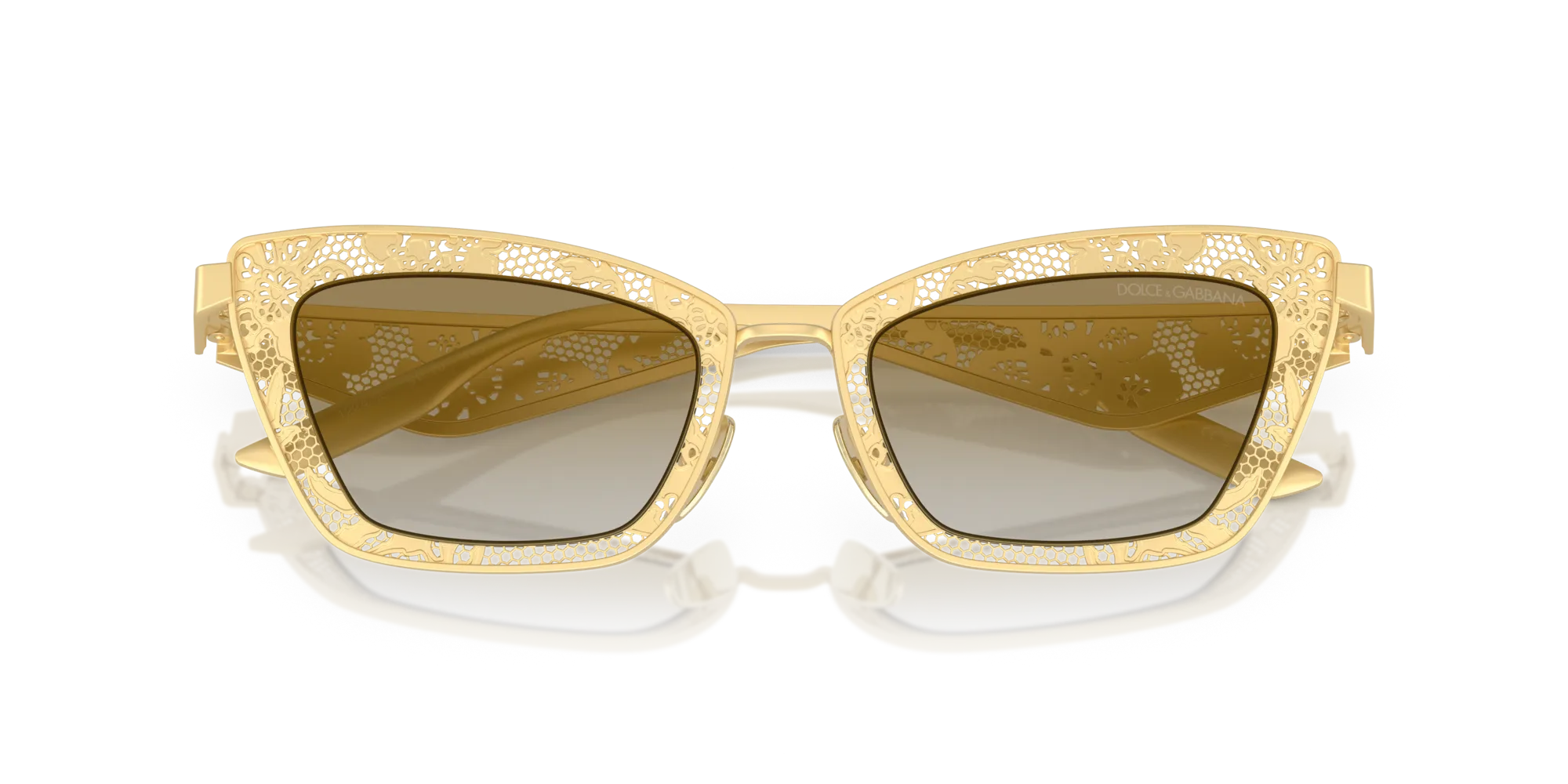 Dolce & Gabbana DG2311 12246E Occhiali da sole Acciaio Oro Cat Eye Normale - immagine 2