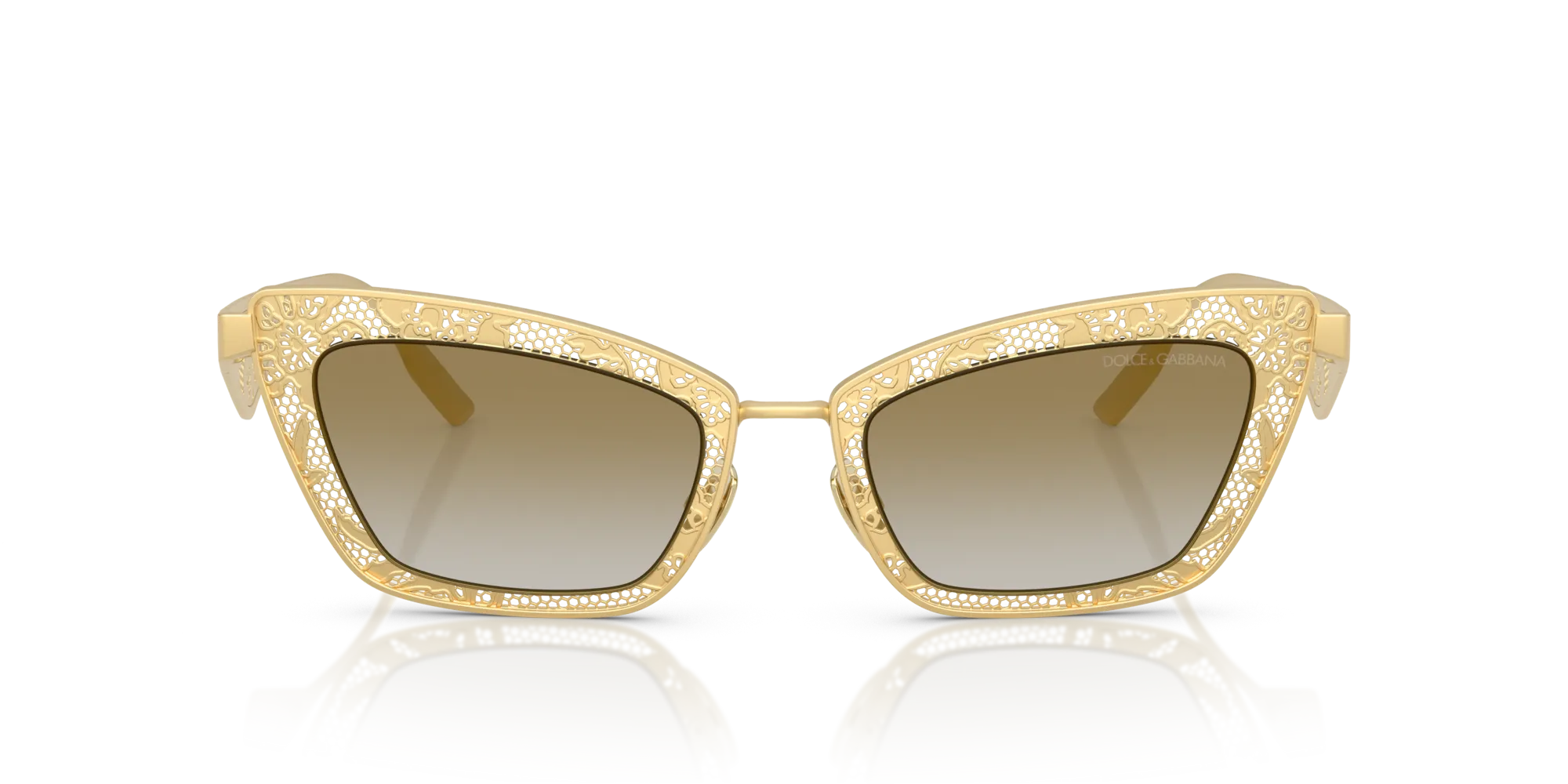 Dolce & Gabbana DG2311 12246E Occhiali da sole Acciaio Oro Cat Eye Normale - immagine 3