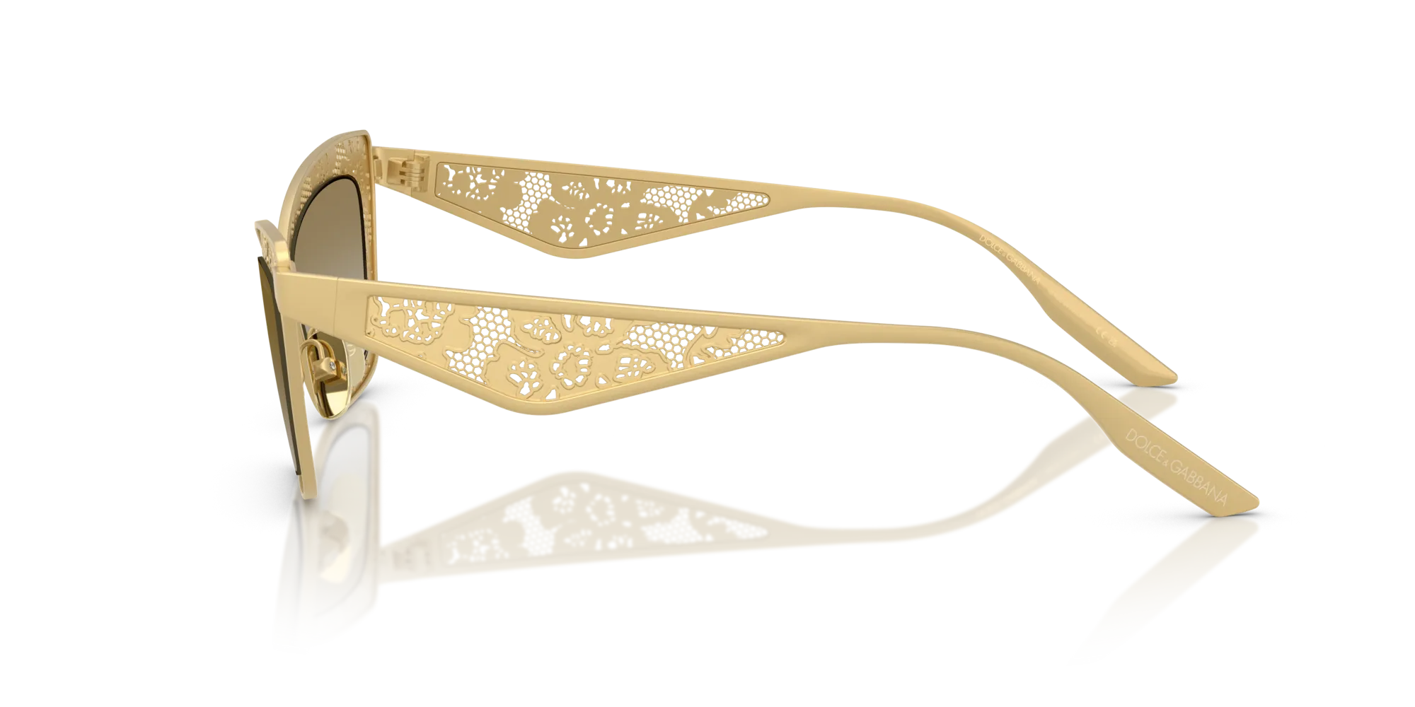 Dolce & Gabbana DG2311 12246E Occhiali da sole Acciaio Oro Cat Eye Normale - immagine 4