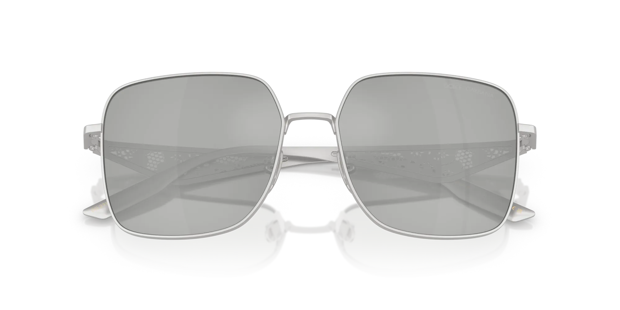 Dolce & Gabbana DG2310 13648V Occhiali da sole Metallo Argento Squadrata Specchiate - immagine 2
