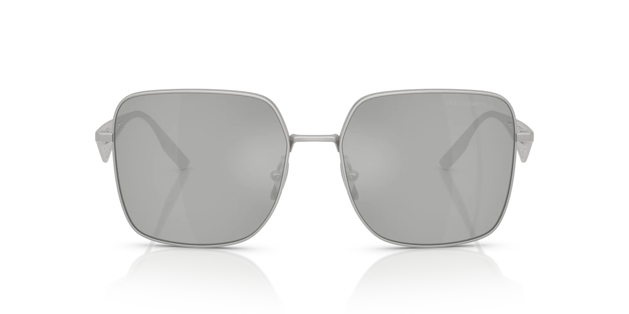 Dolce & Gabbana DG2310 13648V Occhiali da sole Metallo Argento Squadrata Specchiate - immagine 3
