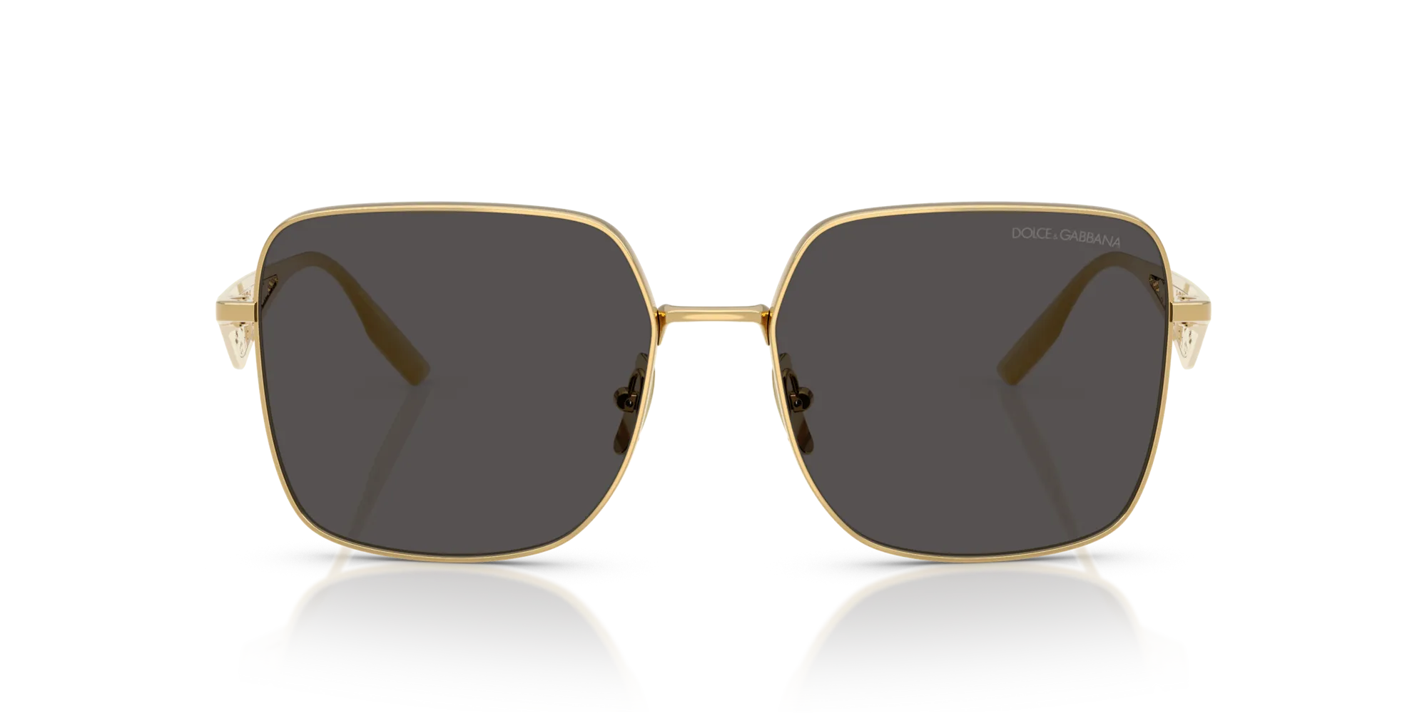 Dolce & Gabbana DG2310 02/87 Occhiali da sole Metallo Oro Grigio Squadrata Normale - immagine 3