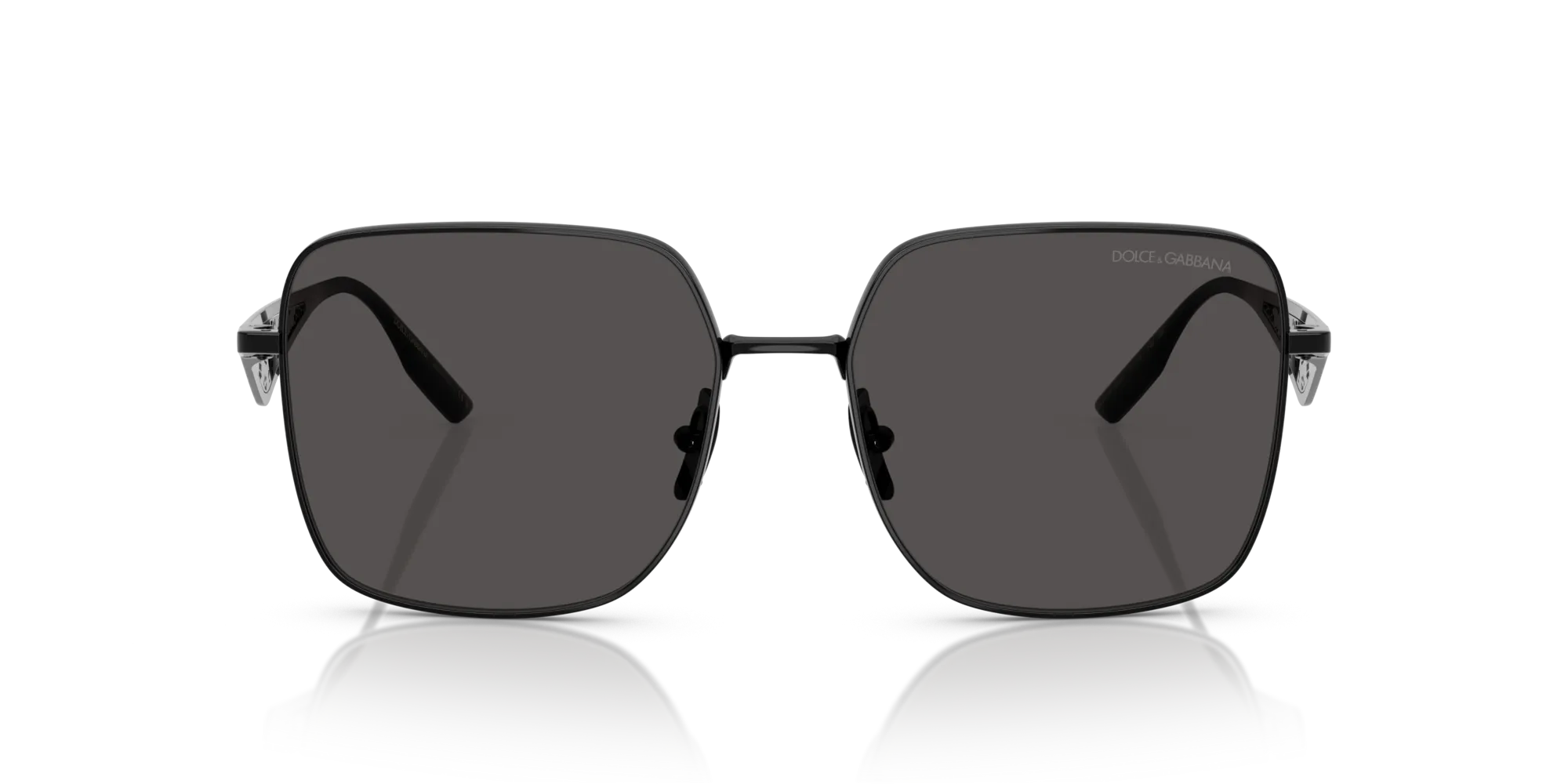 Dolce & Gabbana DG2310 01/87 Occhiali da sole Metallo Nero Grigio Squadrata Normale - immagine 3