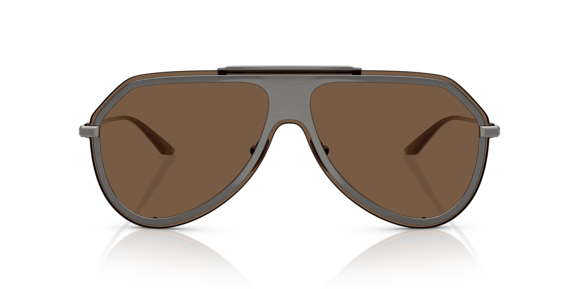 Dolce & Gabbana DG2309 135273 Occhiali da sole Metallo Marrone Marrone Pilot Normale - immagine 3