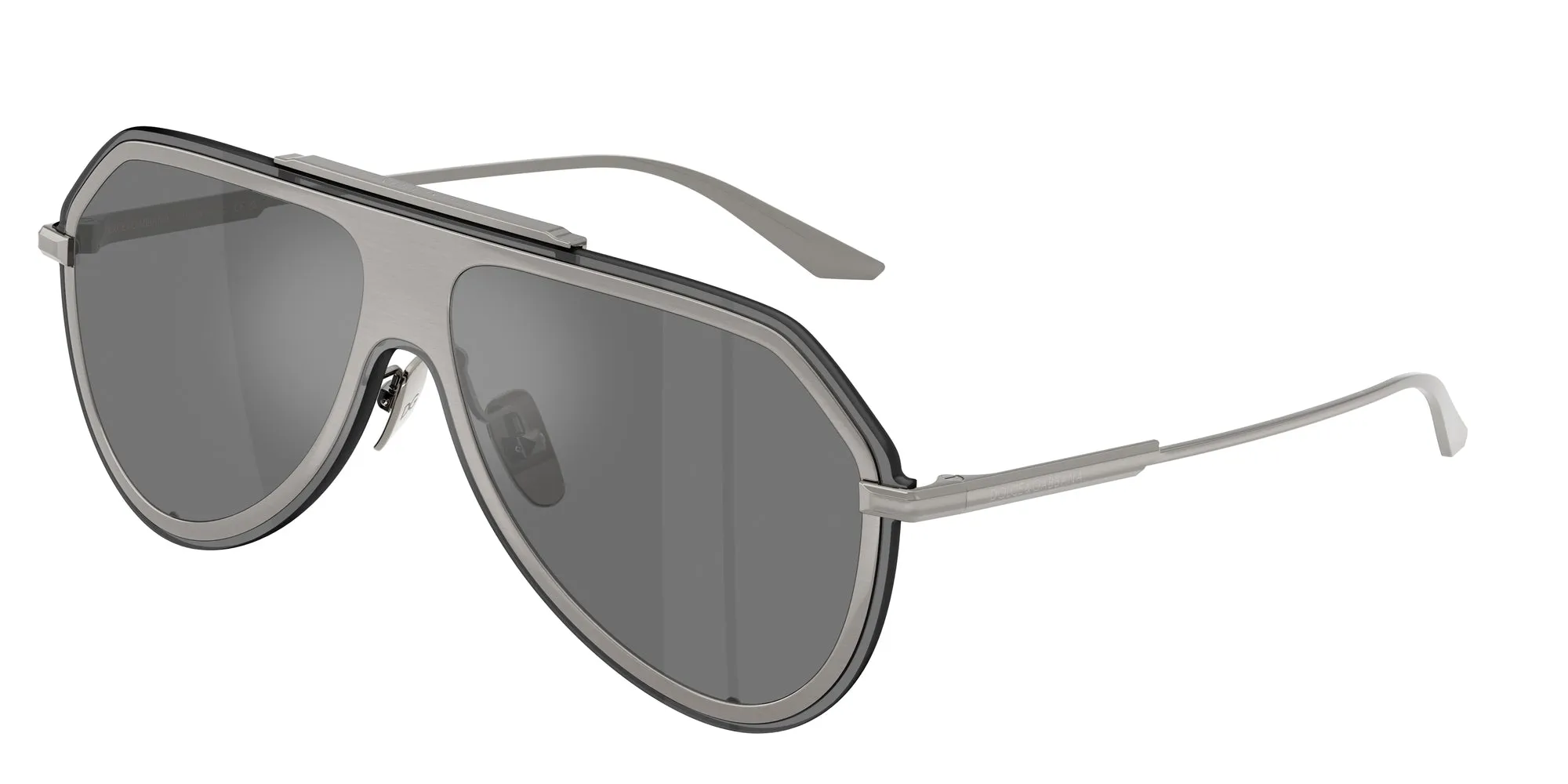 Dolce & Gabbana DG2309 11086G Occhiali da sole Metallo Grigio Grigio Pilot Specchiate - immagine 1
