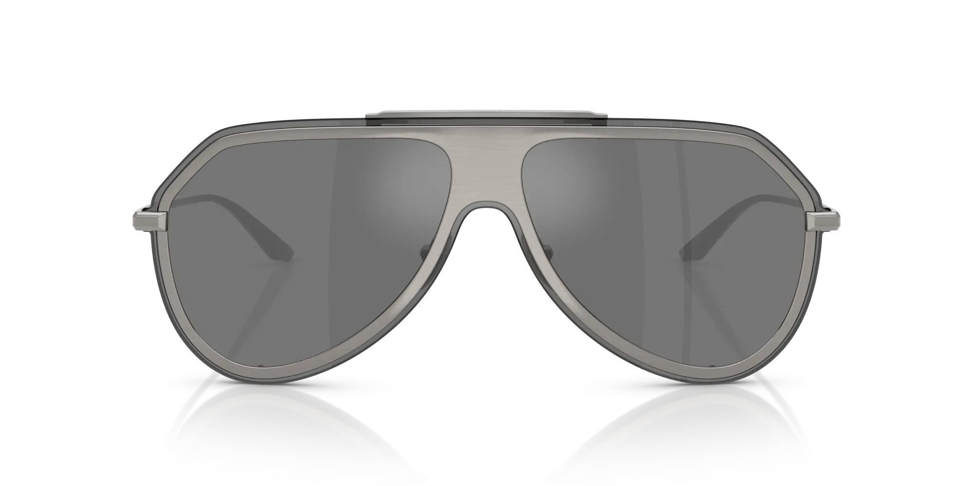 Dolce & Gabbana DG2309 11086G Occhiali da sole Metallo Grigio Grigio Pilot Specchiate - immagine 3
