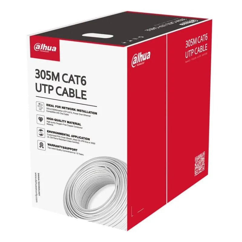 Cavo di rete Dahua PFM920I-6UN-C-V2 Cat6 305 m bianco - immagine 1