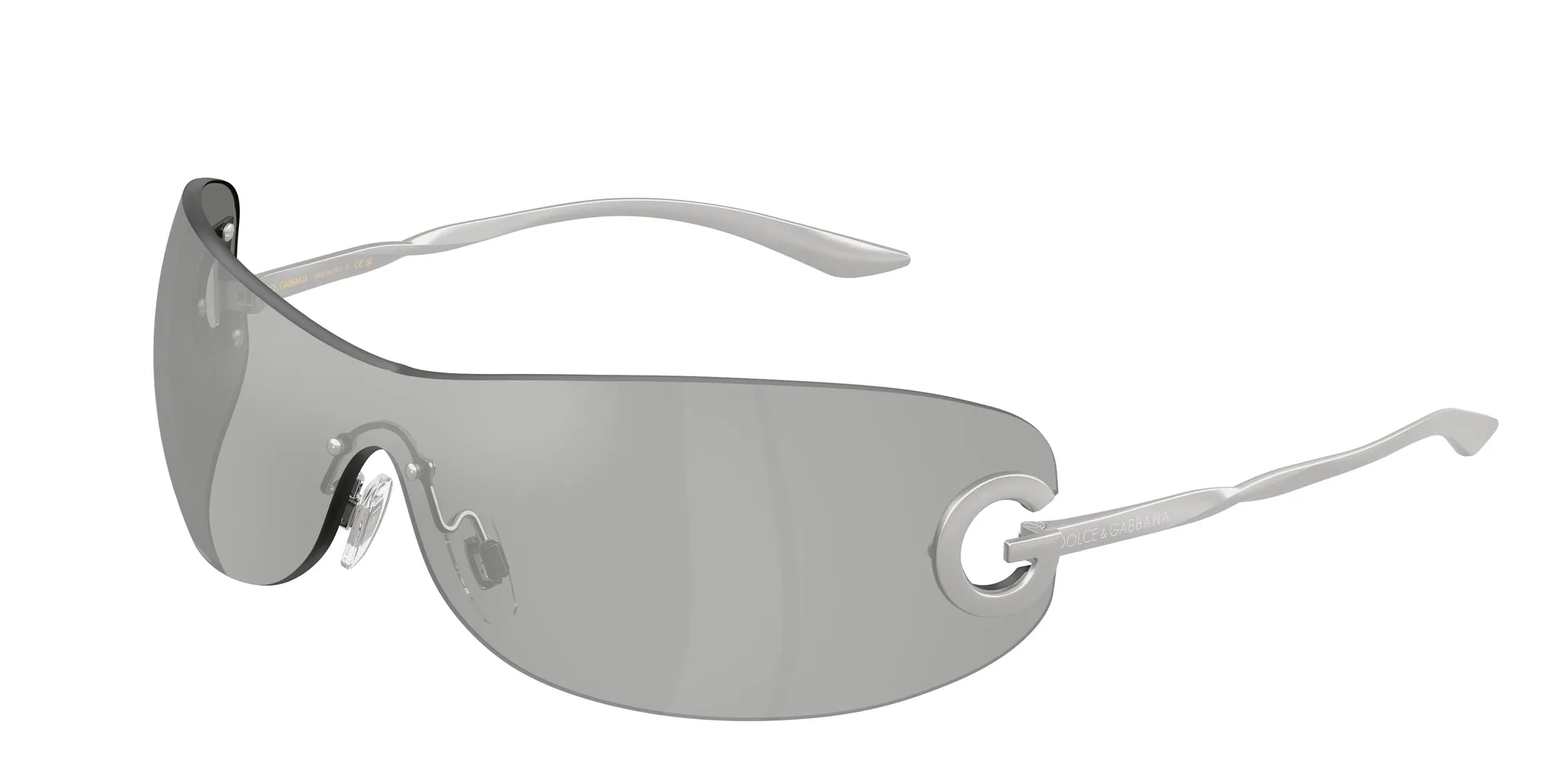 Dolce & Gabbana DG2308 13648V Occhiali da sole Metallo Argento Grigio Farfalla Normale - immagine 1