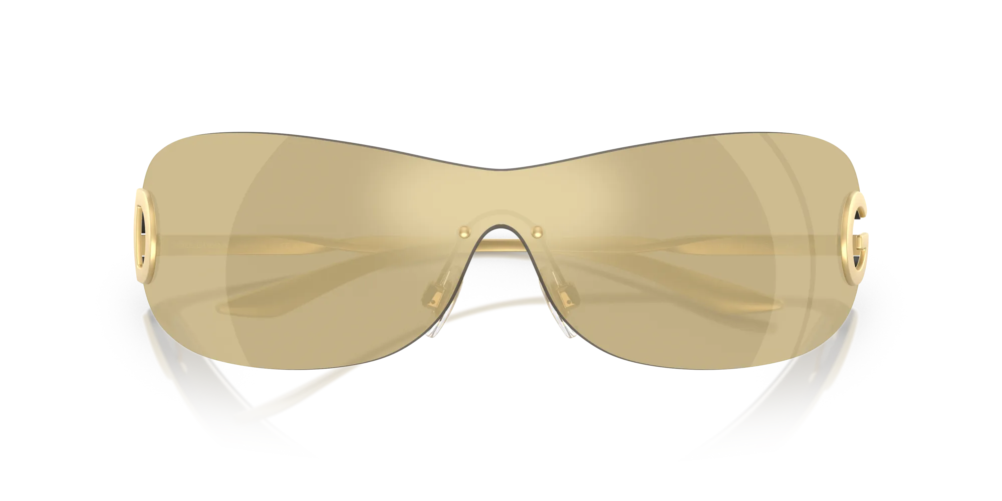 Dolce & Gabbana DG2308 12246E Occhiali da sole Metallo Oro Marrone Farfalla Specchiate - immagine 2