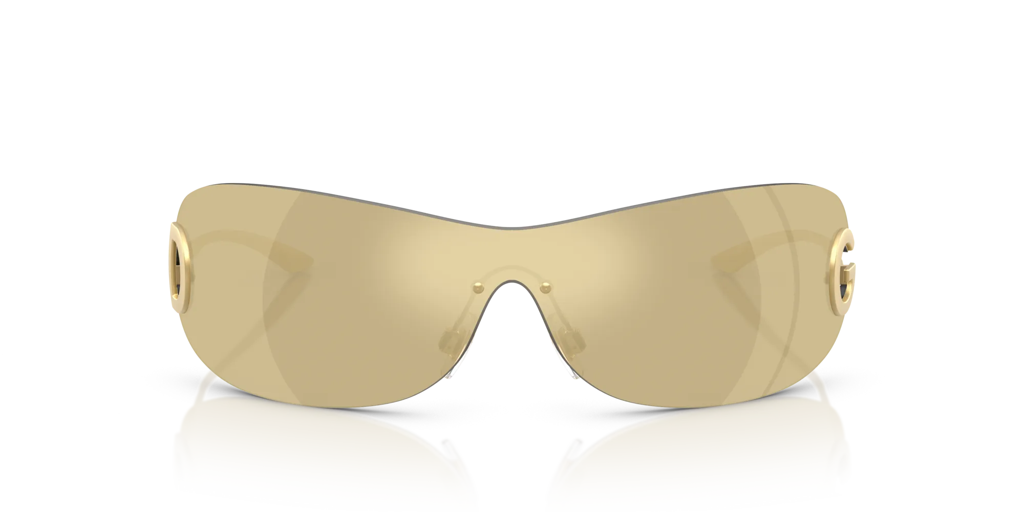 Dolce & Gabbana DG2308 12246E Occhiali da sole Metallo Oro Marrone Farfalla Specchiate - immagine 3