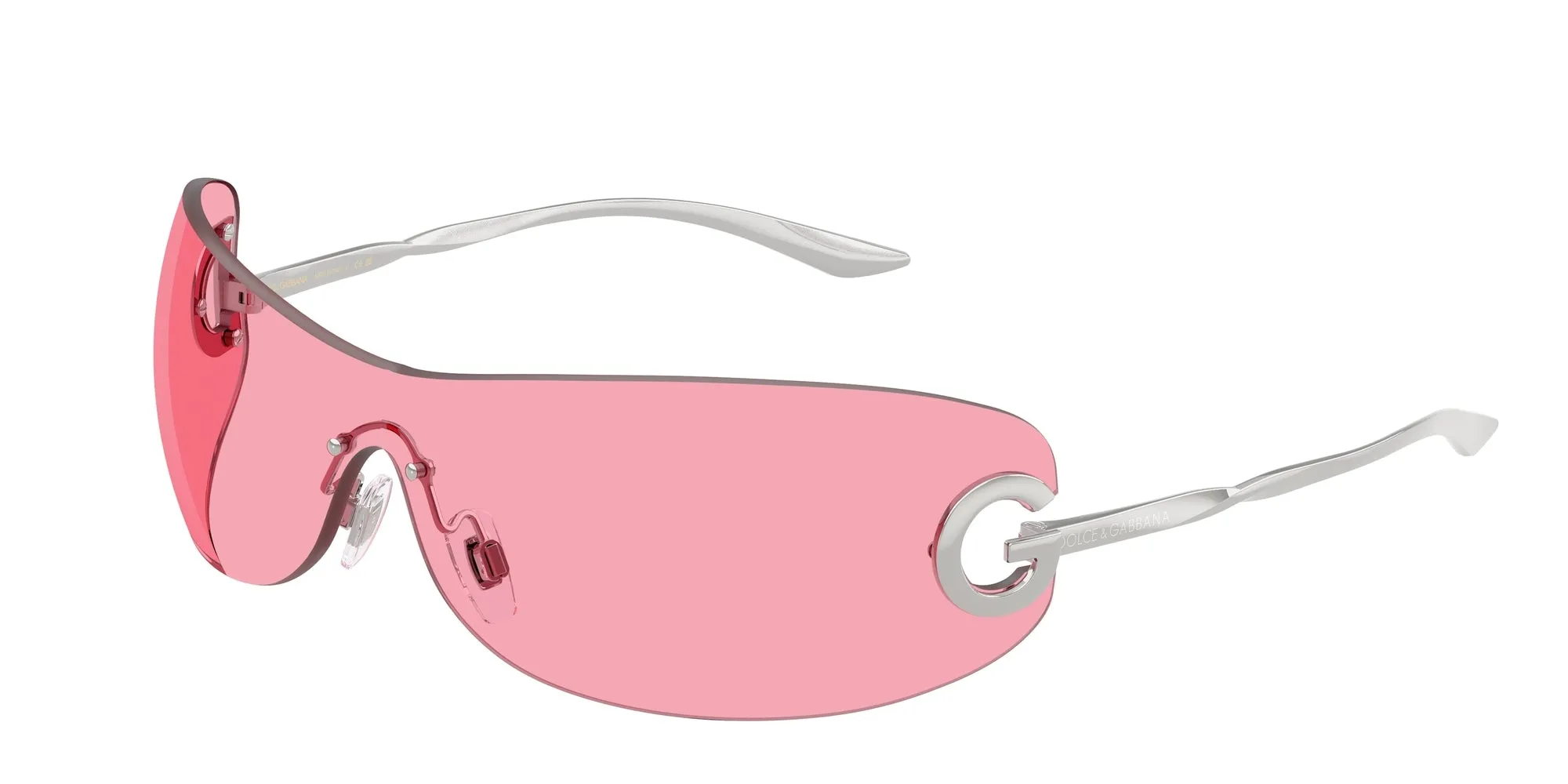 Dolce & Gabbana DG2308 05/84 Occhiali da sole Metallo Argento Rosa Farfalla Normale - immagine 1