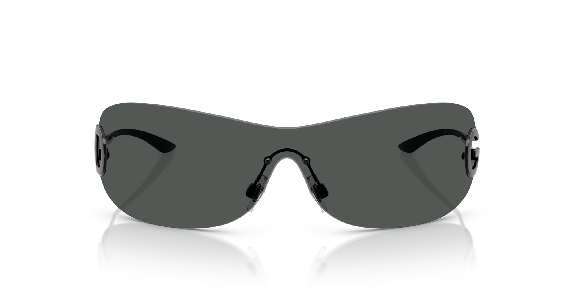 Dolce & Gabbana DG2308 01/87 Occhiali da sole Metallo Nero Grigio Farfalla Normale - immagine 3