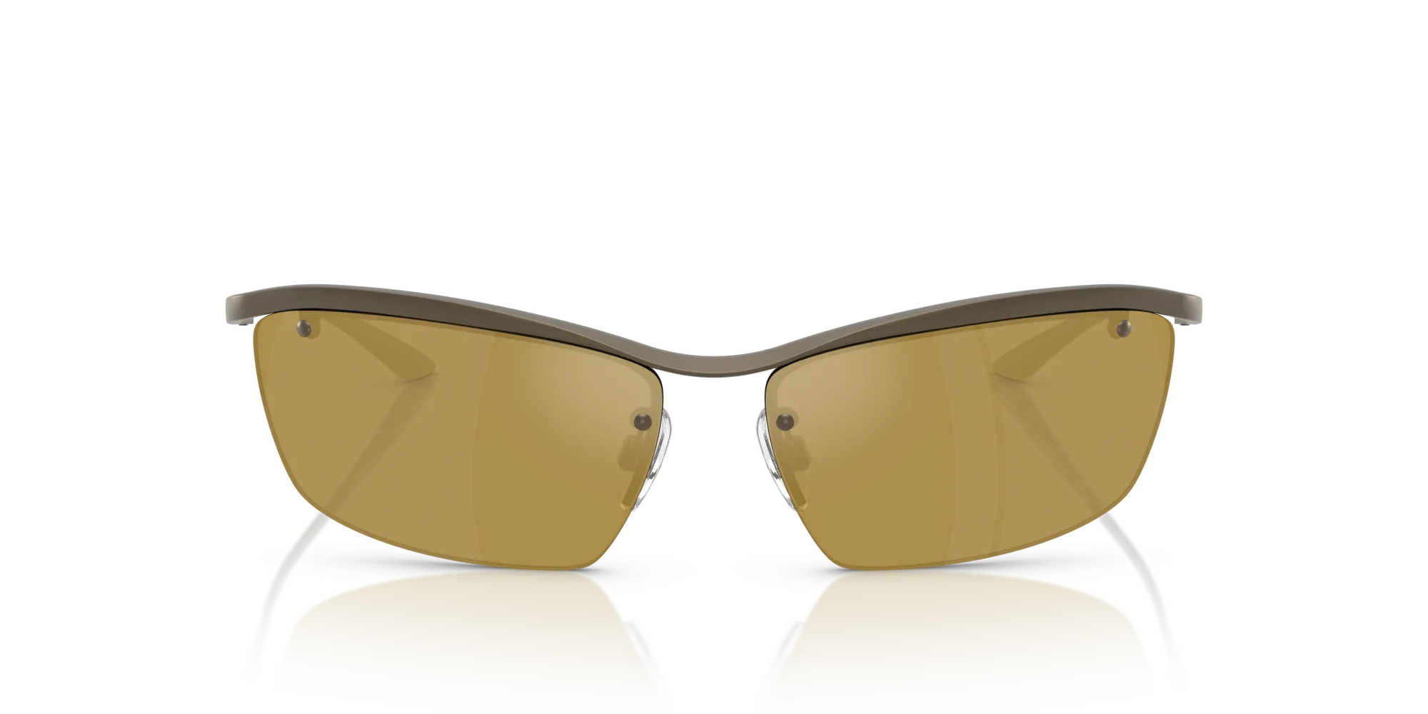 Dolce & Gabbana DG2307 13527I Occhiali da sole Metallo Bronzo Marrone Squadrata Specchiate - immagine 3