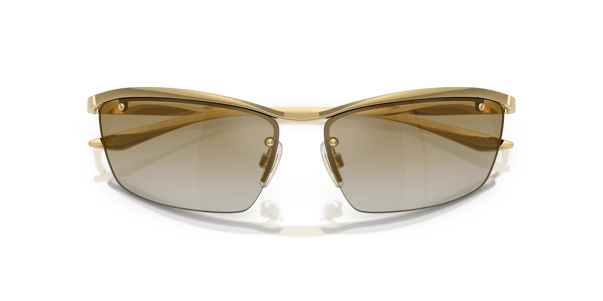 Dolce & Gabbana DG2307 02/6E Occhiali da sole Metallo Oro Marrone Squadrata Specchiate - immagine 2