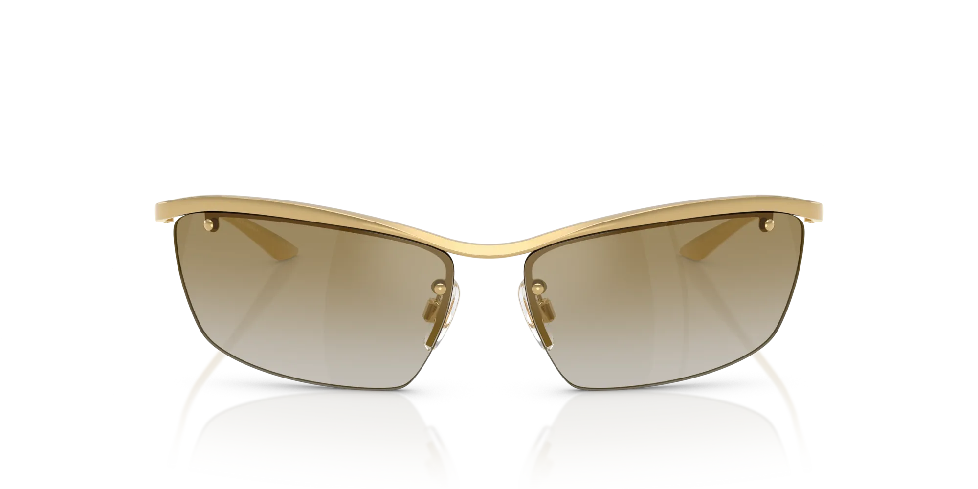 Dolce & Gabbana DG2307 02/6E Occhiali da sole Metallo Oro Marrone Squadrata Specchiate - immagine 3