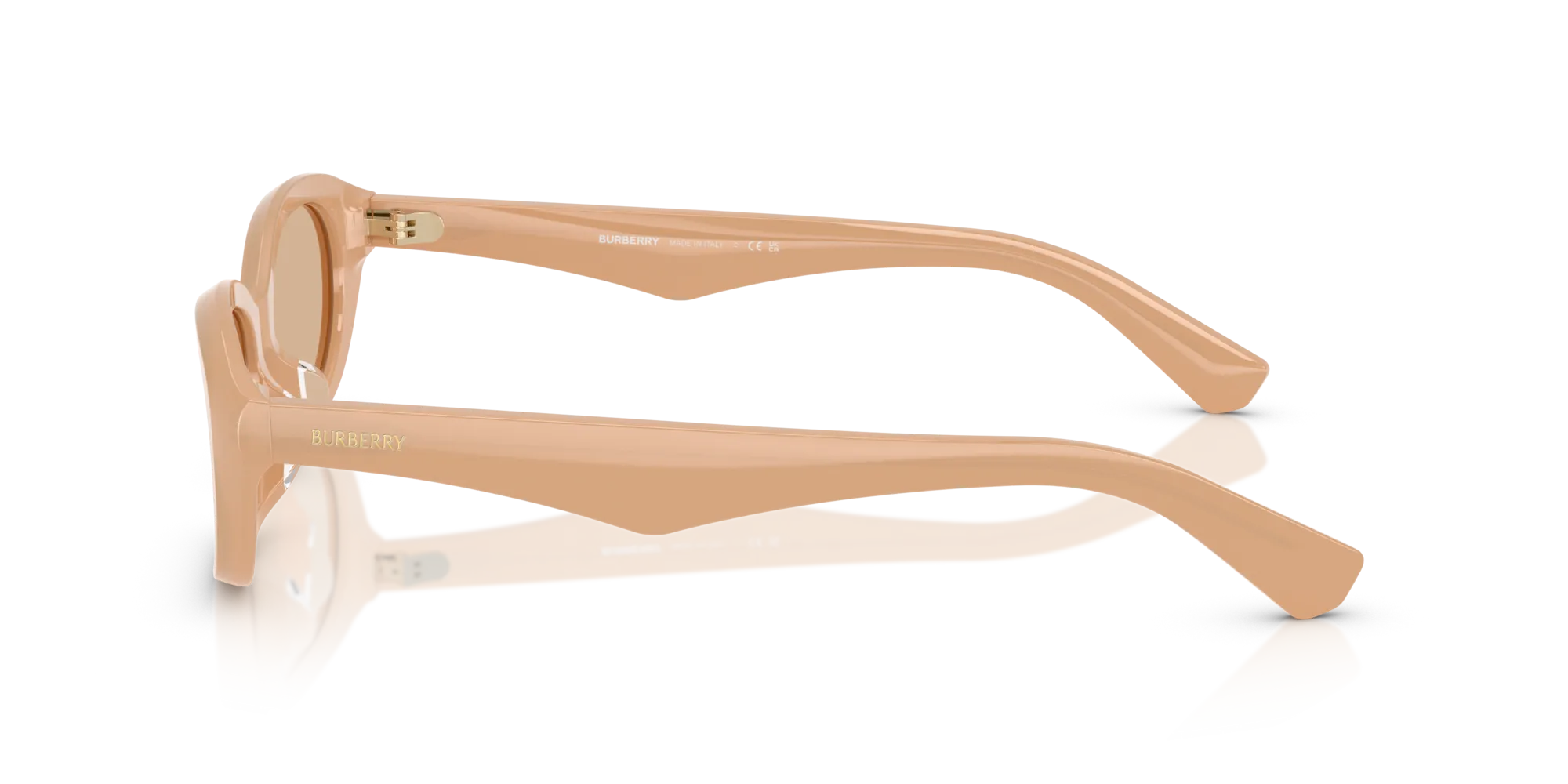 Burberry BE4447D 415073 Occhiali da sole Acetato Beige Marrone Rotonda Normale - immagine 4