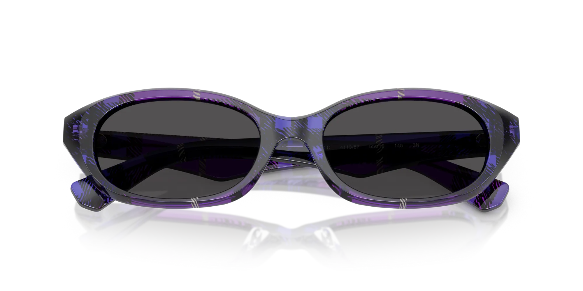 Burberry BE4447D 411387 Occhiali da sole Acetato Viola Grigio Rotonda Normale - immagine 2