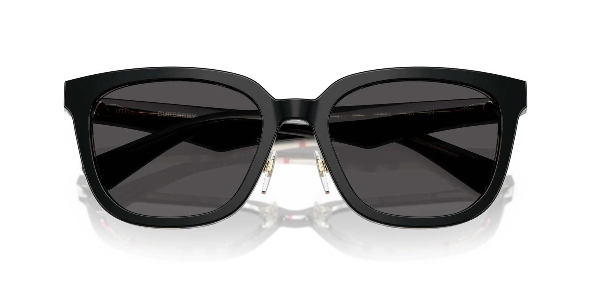 Burberry BE4446D 412187 Occhiali da sole Acetato Nero Grigio Squadrata Normale - immagine 2