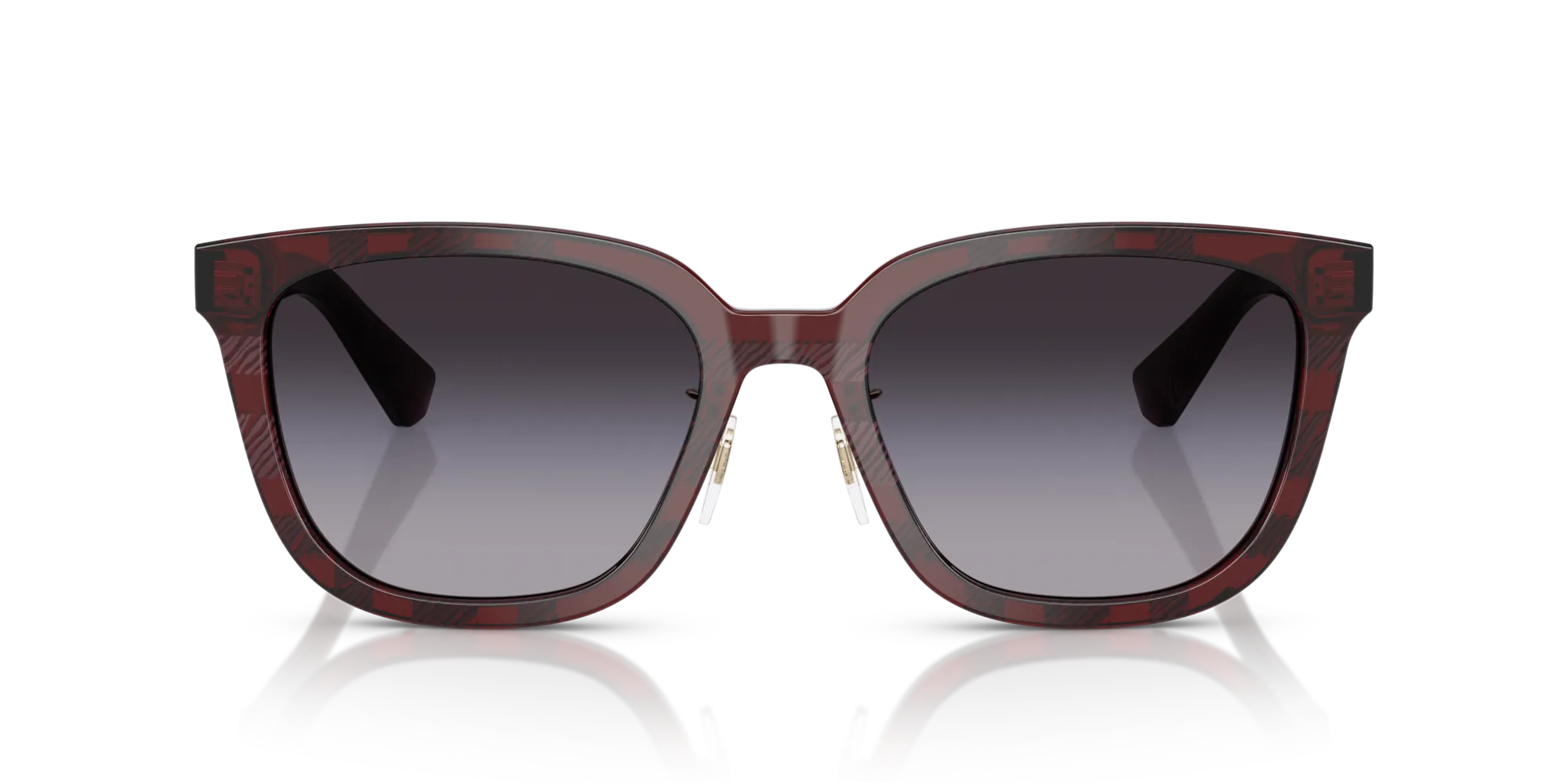 Burberry BE4446D 41158G Occhiali da sole Acetato Rosso Grigio Squadrata Normale Sfumato - immagine 3