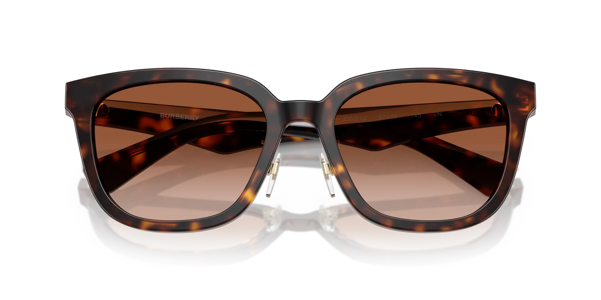 Burberry BE4446D 300213 Occhiali da sole Acetato Marrone Marrone Squadrata Normale Sfumato - immagine 2