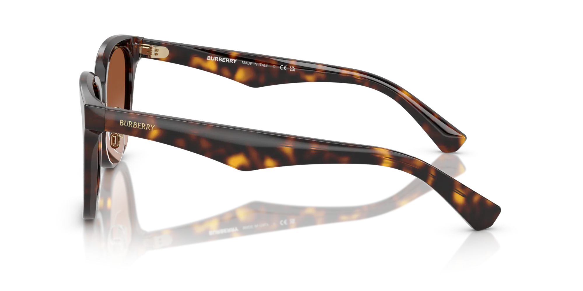 Burberry BE4446D 300213 Occhiali da sole Acetato Marrone Marrone Squadrata Normale Sfumato - immagine 4