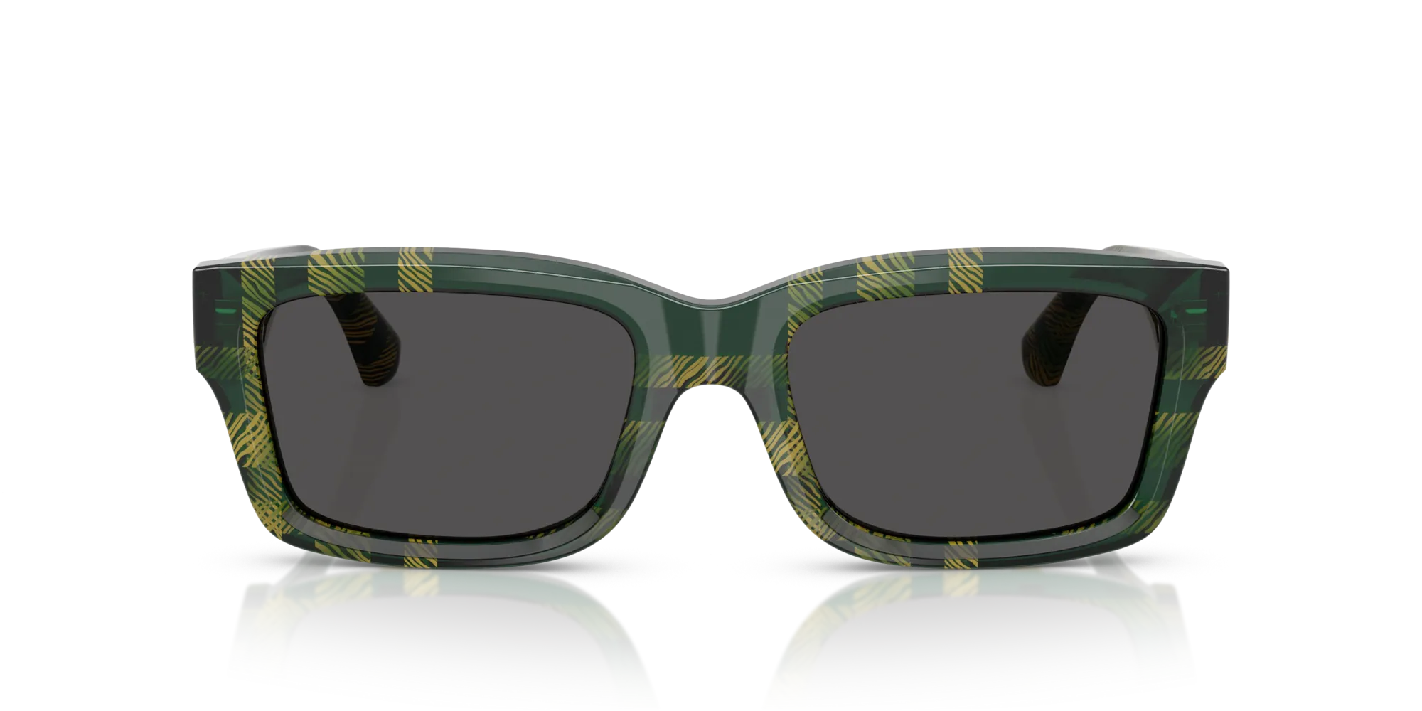 Burberry BE4443 412587 Occhiali da sole Acetato Verde Grigio Squadrata Normale - immagine 3