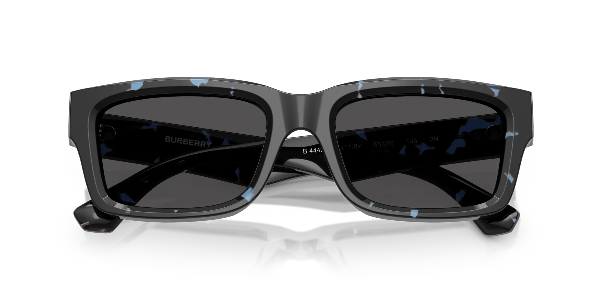 Burberry BE4443 411187 Occhiali da sole Acetato Blu Grigio Squadrata Normale - immagine 2