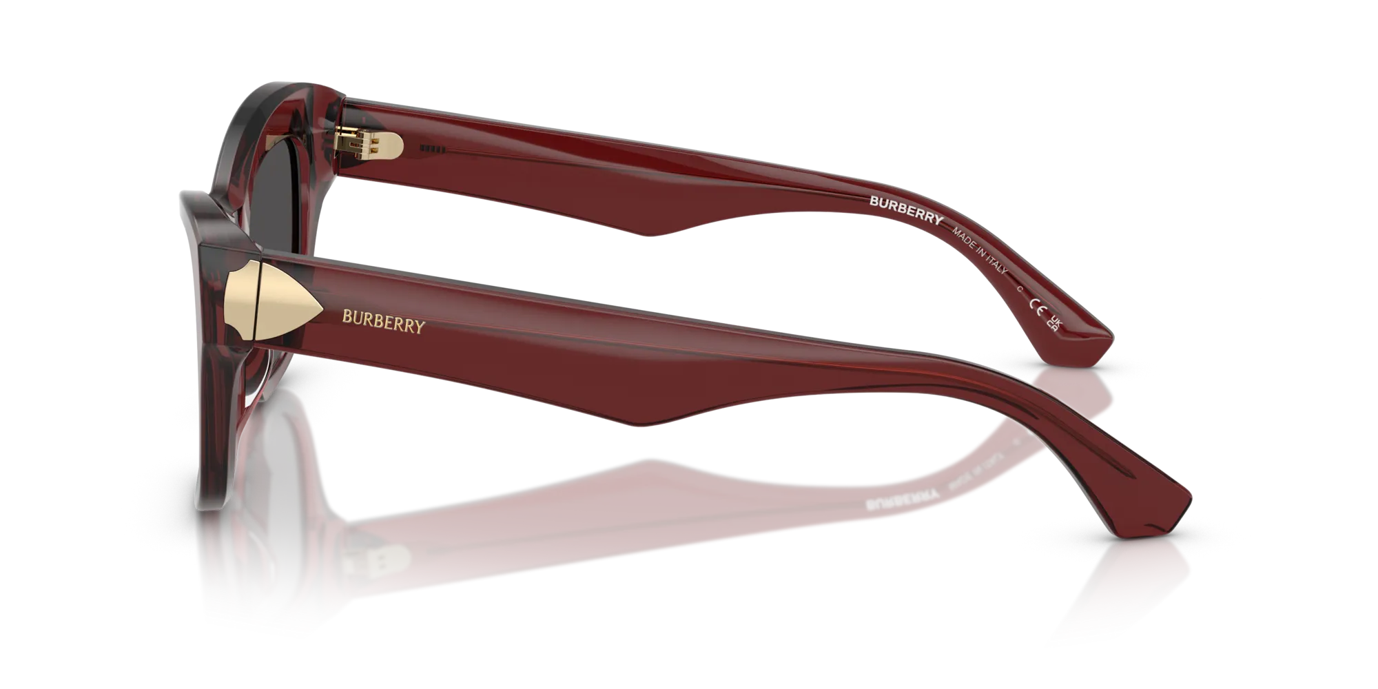 Burberry BE4442U 412887 Occhiali da sole Acetato Rosso Grigio Cat Eye Normale - immagine 4
