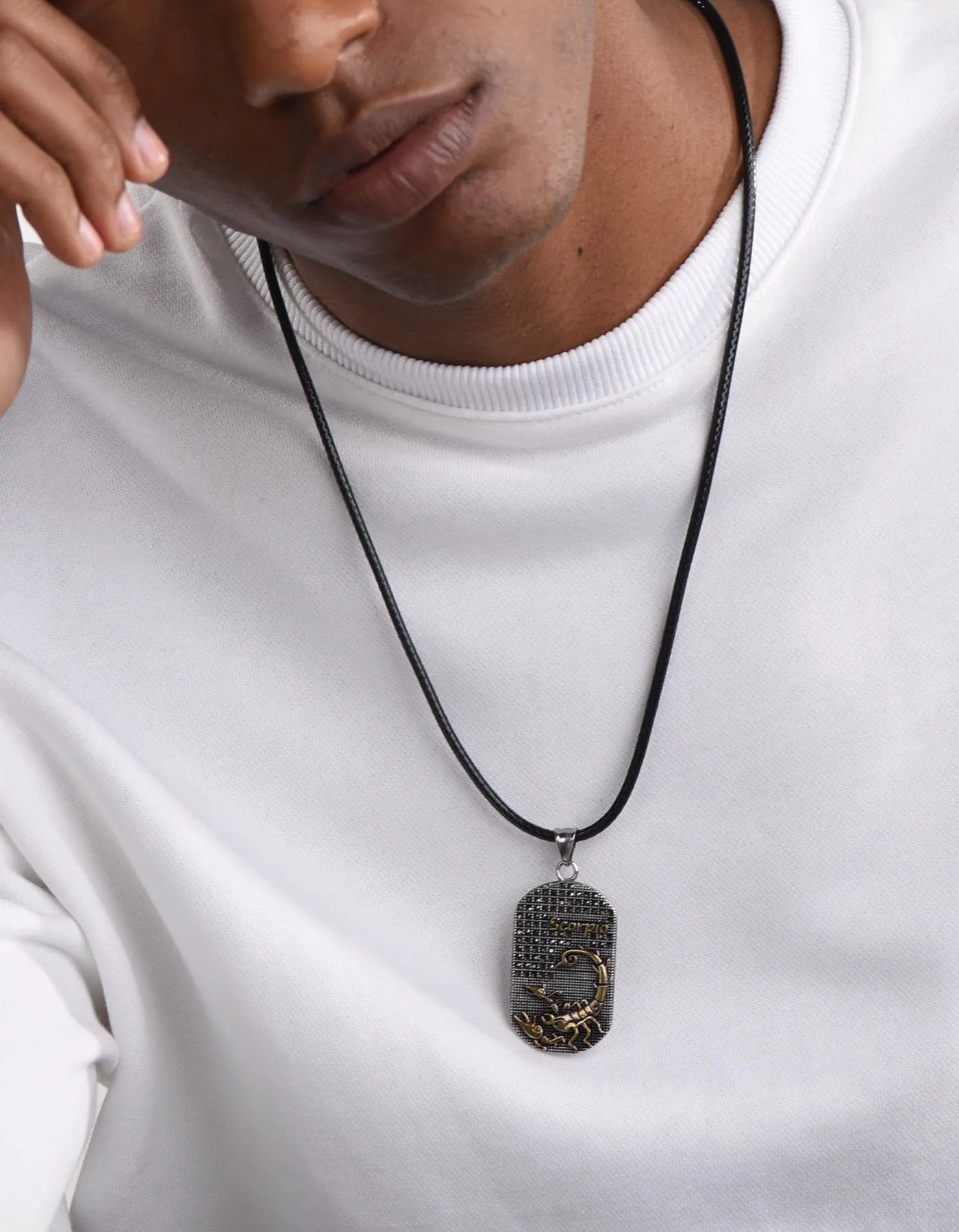 ChainsHouse Collana Caucciù Uomo Cordino per Collane 3mm Nero 61cm - immagine 2