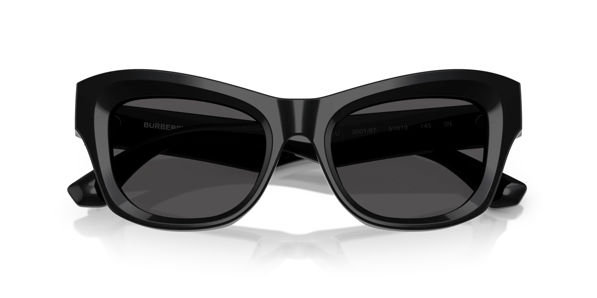 Burberry BE4442U 300187 Occhiali da sole Acetato Nero Grigio Cat Eye Normale - immagine 2