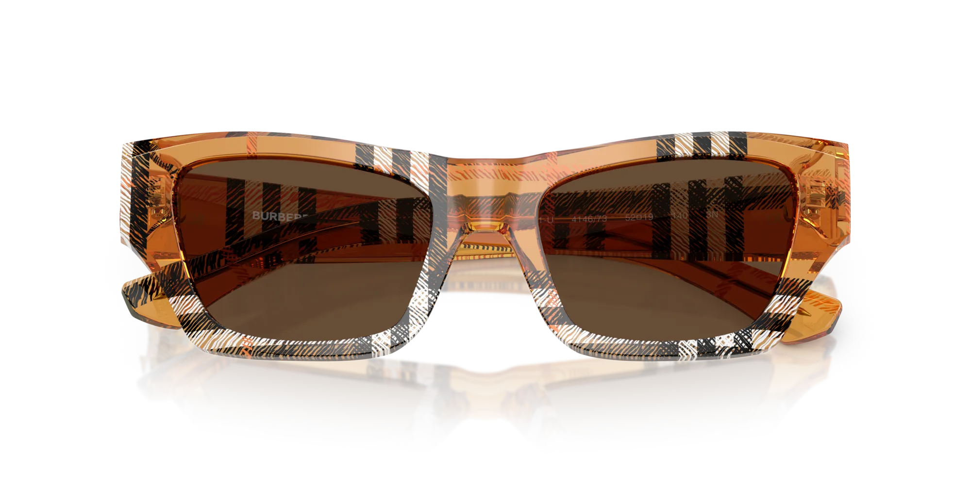 Burberry BE4441U 414673 Occhiali da sole Acetato Marrone Marrone Cat Eye Normale - immagine 2