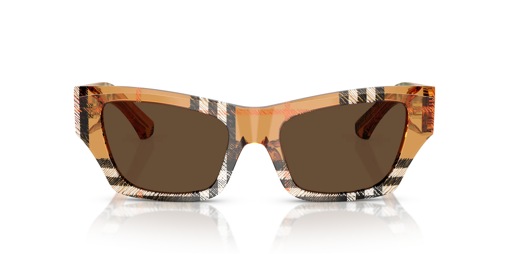Burberry BE4441U 414673 Occhiali da sole Acetato Marrone Marrone Cat Eye Normale - immagine 3