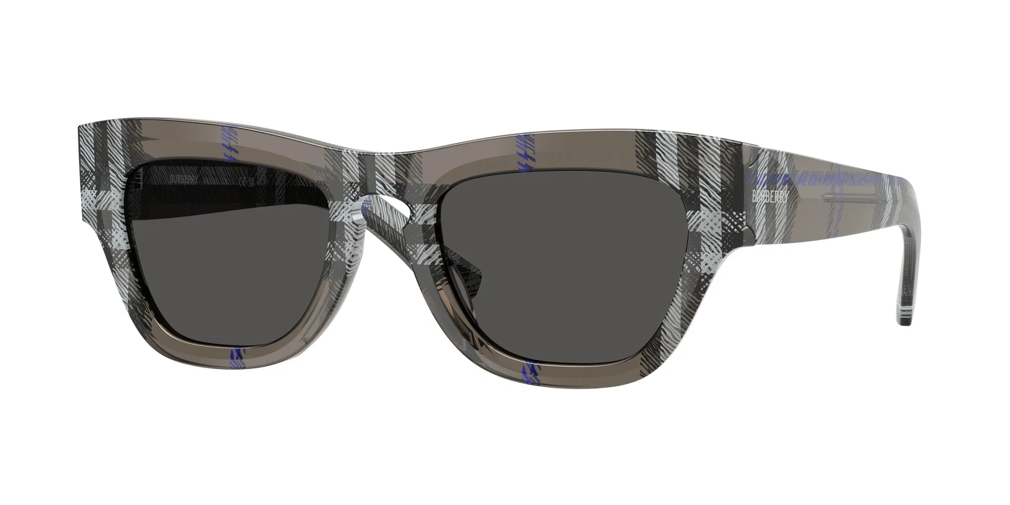 Burberry BE4440U 414787 Occhiali da sole Acetato Grigio Grigio Geometrica Normale - immagine 1