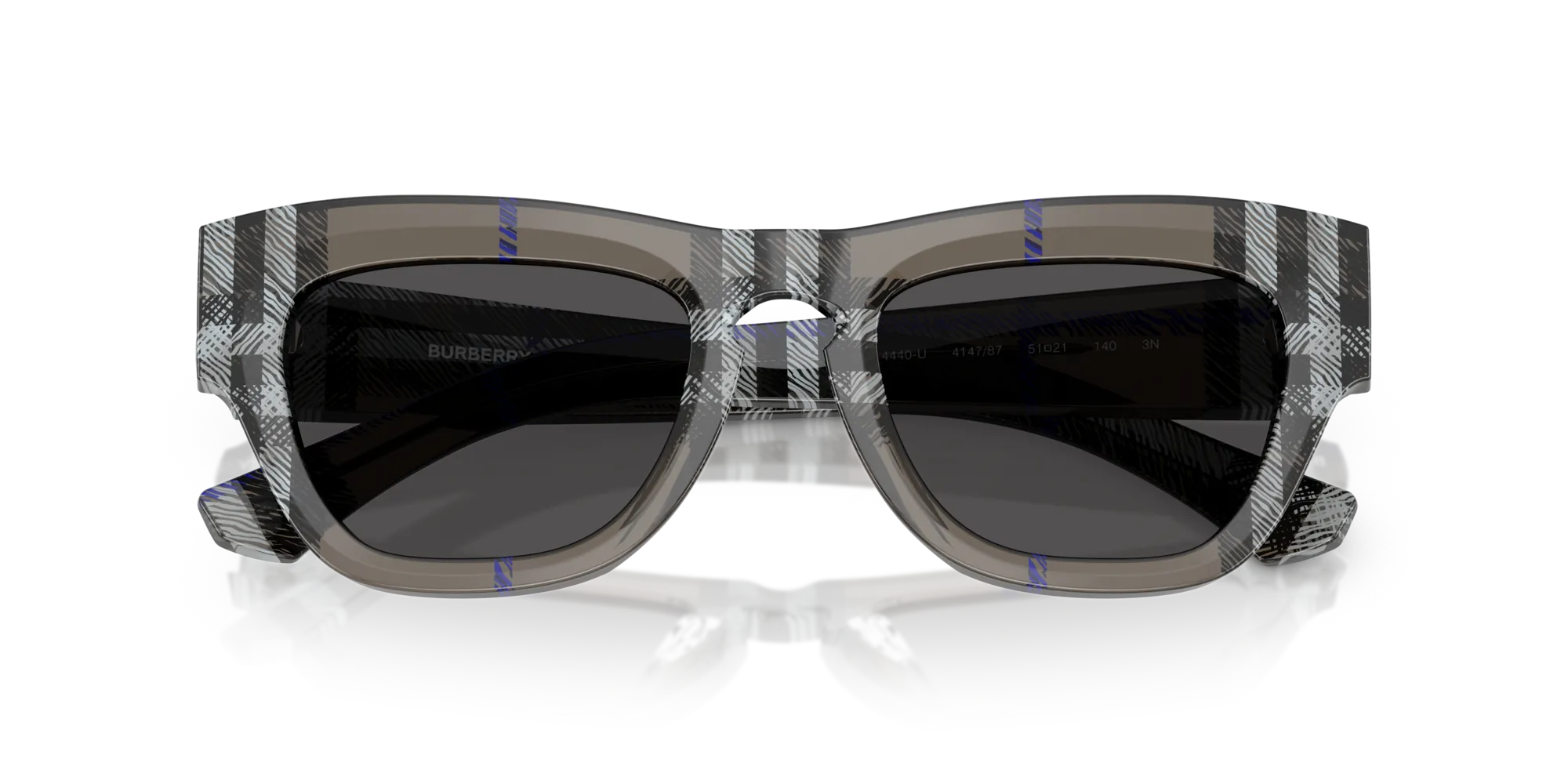 Burberry BE4440U 414787 Occhiali da sole Acetato Grigio Grigio Geometrica Normale - immagine 2
