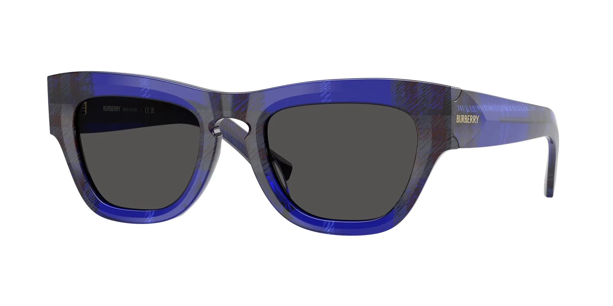 Burberry BE4440U 411487 Occhiali da sole Acetato Blu Grigio Geometrica Normale - immagine 1