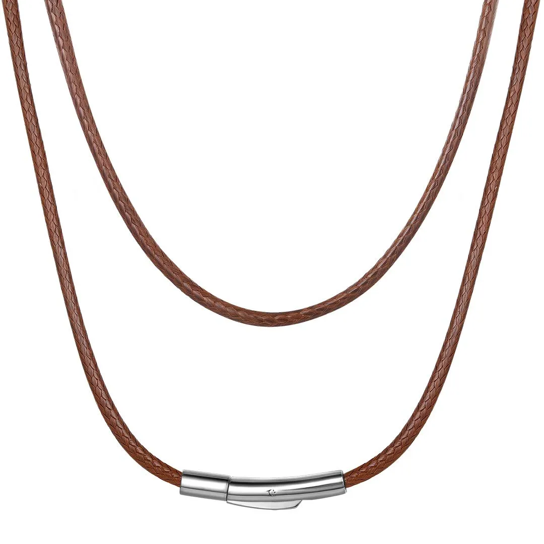 ChainsHouse Collana Caucciù Uomo Cordino per Collane 2mm Marrone 61cm - immagine 1